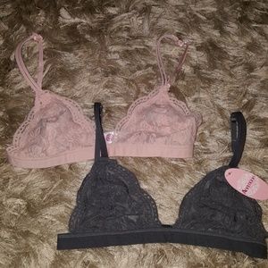 NWT Anemone Sheer Triangle Lace Bralettes